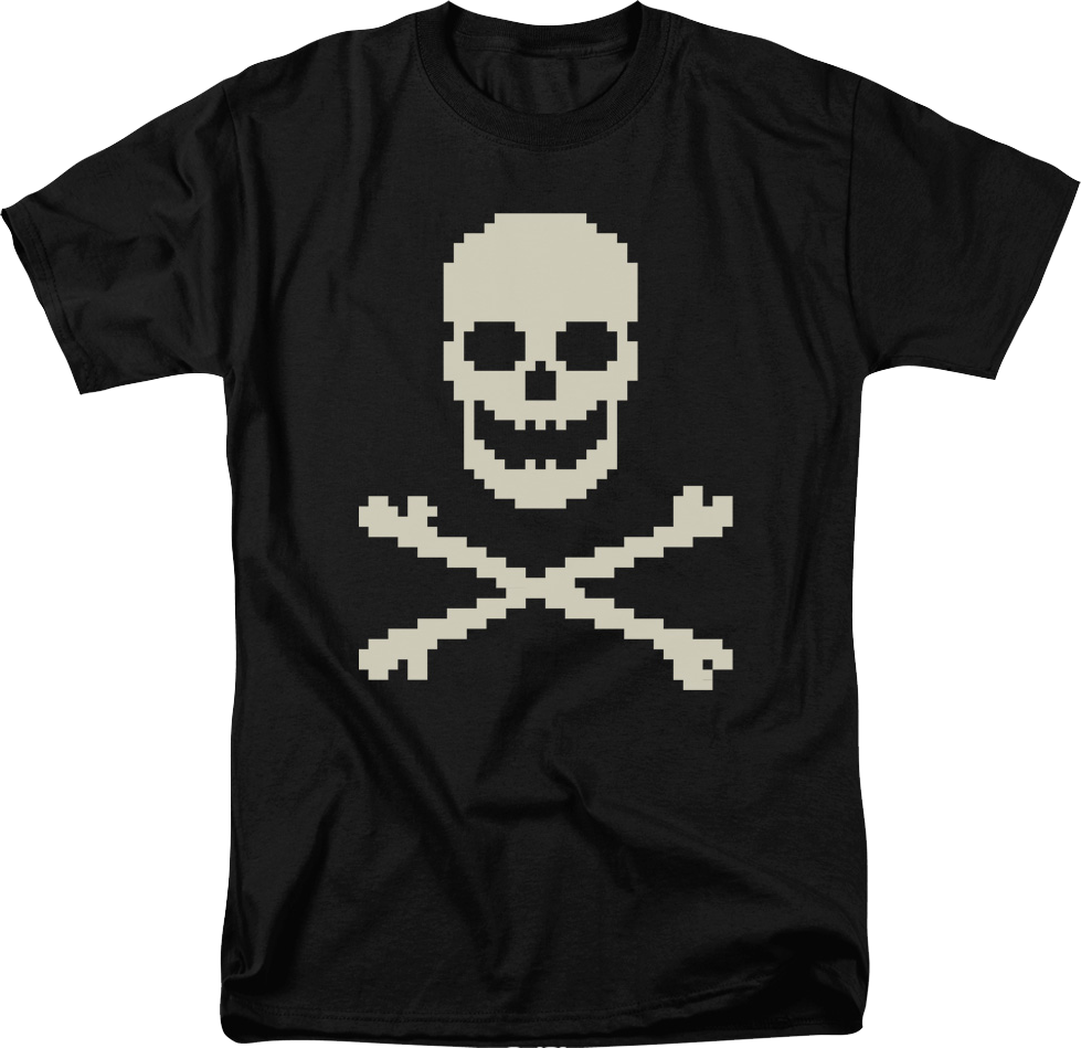 8-Bit Skull And Crossbones T-Shirt product image 1