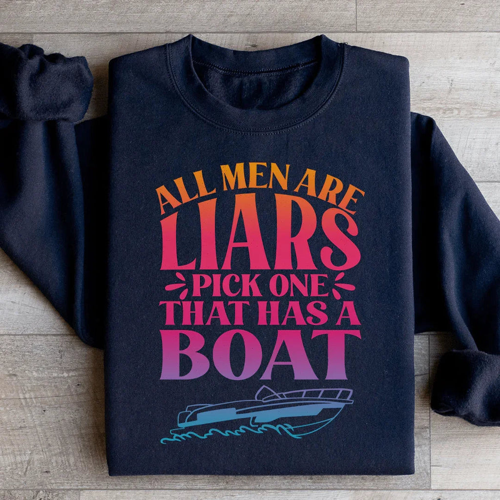Cheeky Dating Fleece Pullover – "All Men Are Liars Pick One product image 2