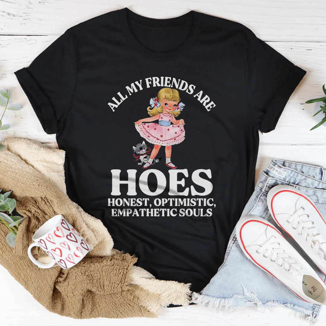 Best Friend Gift Crewneck Tee – "All My Friends Are HOES product image 2