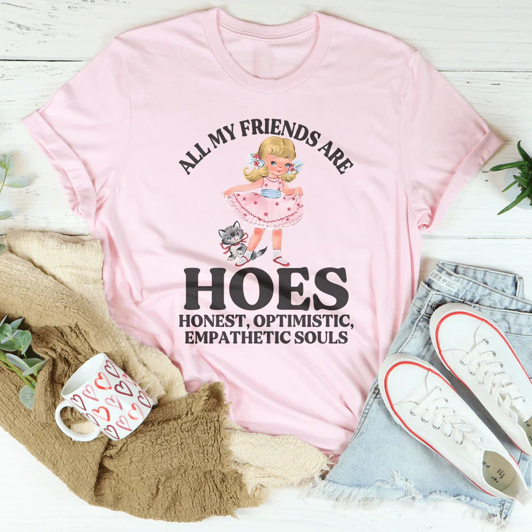 Best Friend Gift Crewneck Tee – "All My Friends Are HOES product image 3