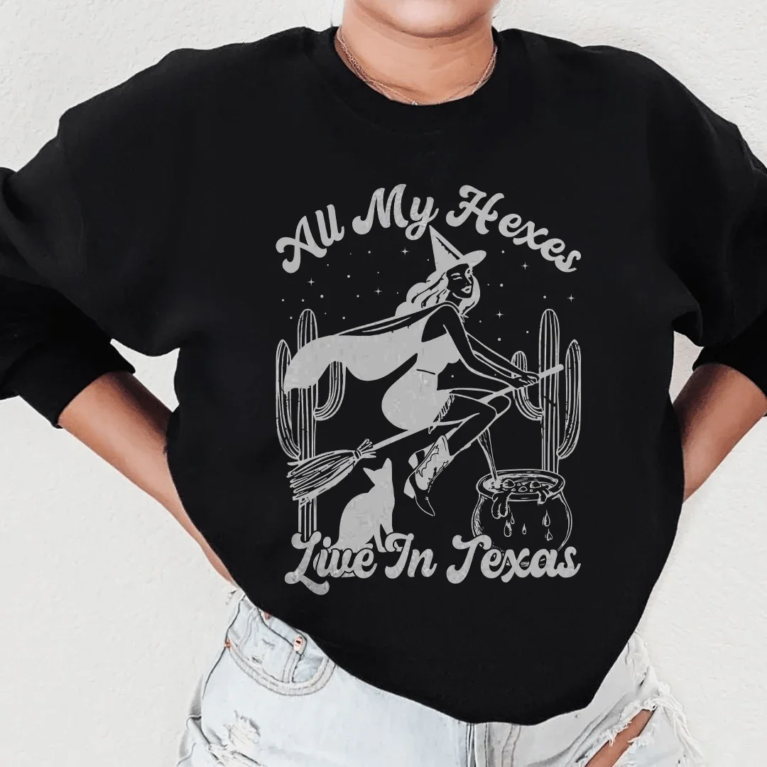 All My Hexas Live In Texas Sweatshirt product image 3