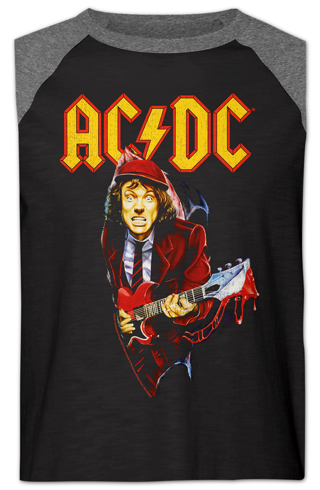 Angus Young Bloody Guitar ACDC Raglan Baseball Shirt product image 2