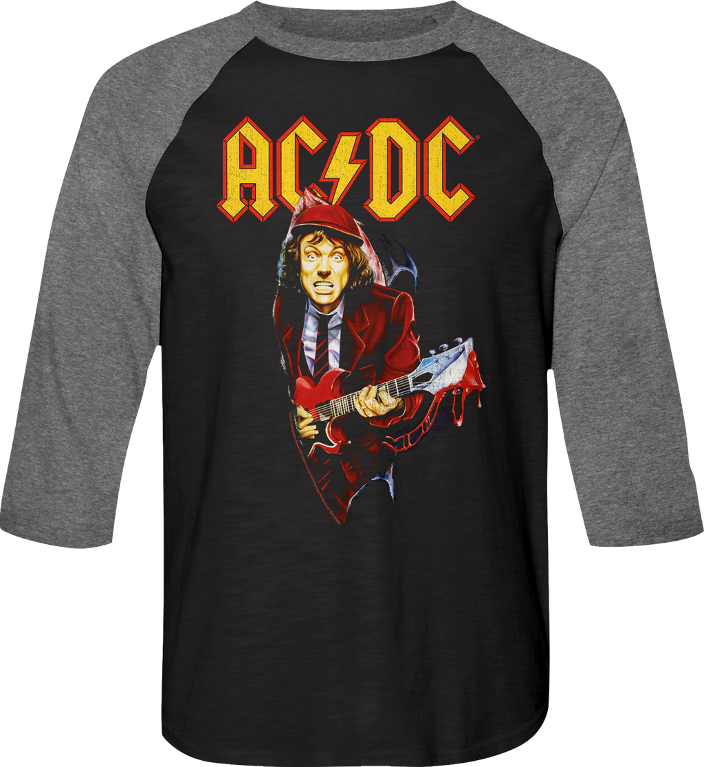 Angus Young Bloody Guitar ACDC Raglan Baseball Shirt product image 1