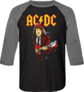 Angus Young Bloody Guitar ACDC Raglan Baseball Shirt product image 1