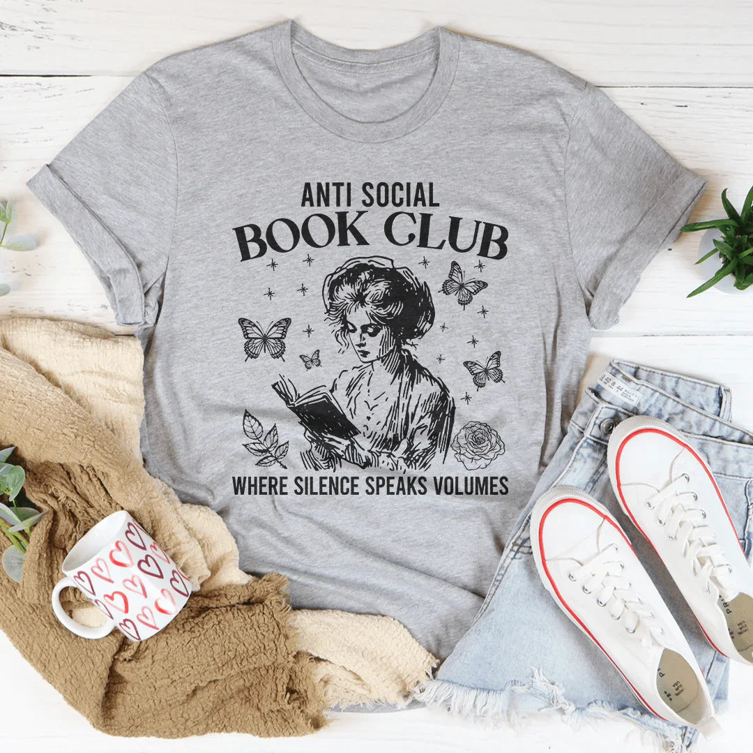 Anti Social Book Club Where Silence Speaks Volumes Tee product image 2