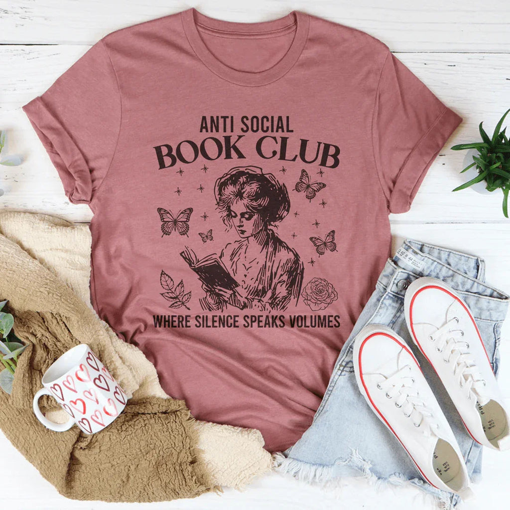 Anti Social Book Club Where Silence Speaks Volumes Tee product image 3