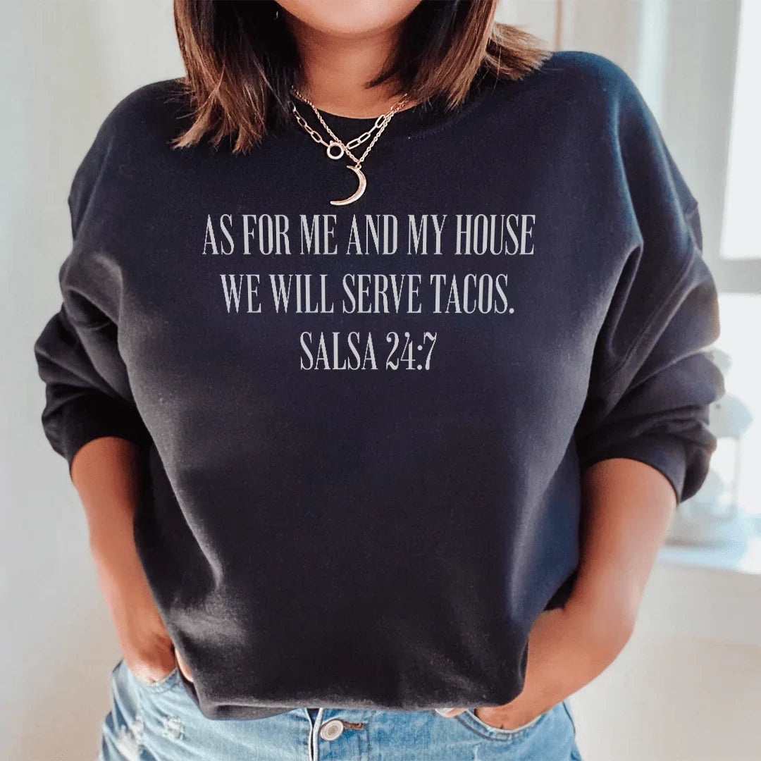 As For Me And My House We Will Serve Tacos Tee product image 2