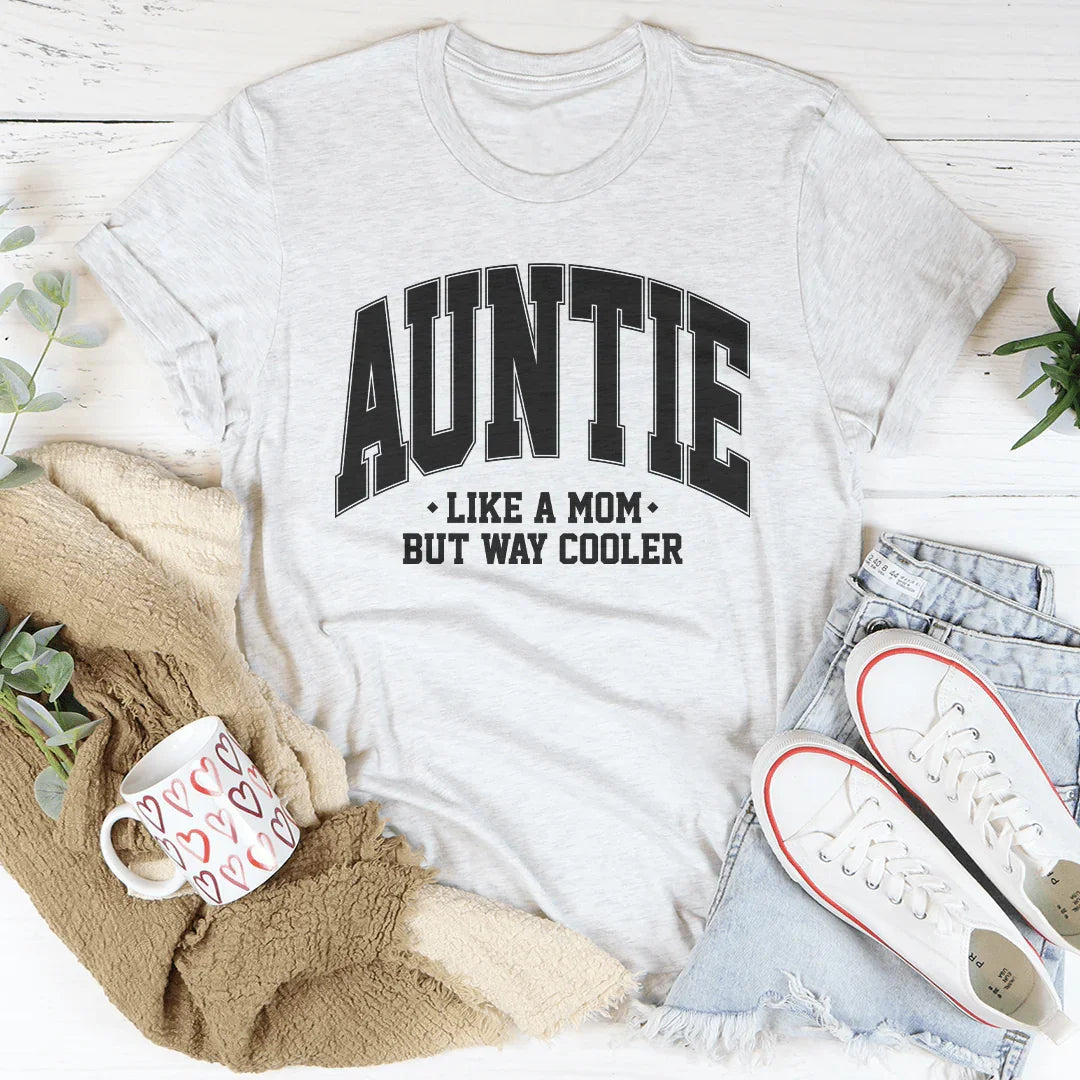 Cool Aunt Gift Casual Shirt – "Auntie Like A Mom But Way product image 3
