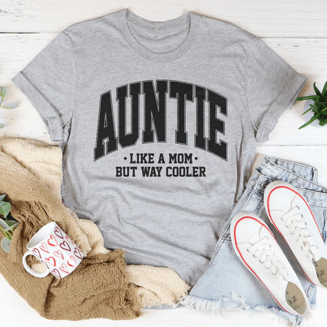 Cool Aunt Gift Casual Shirt – "Auntie Like A Mom But Way product image 1