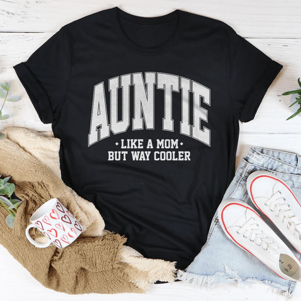 Cool Aunt Gift Casual Shirt – "Auntie Like A Mom But Way product image 4