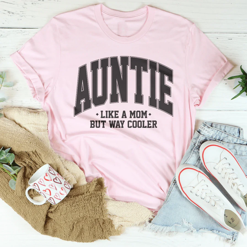 Cool Aunt Gift Casual Shirt – "Auntie Like A Mom But Way product image 2