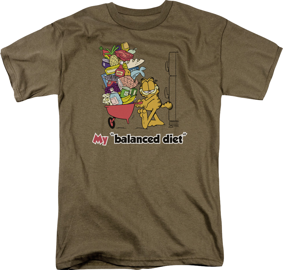 Balanced Diet Garfield T-Shirt product image 1