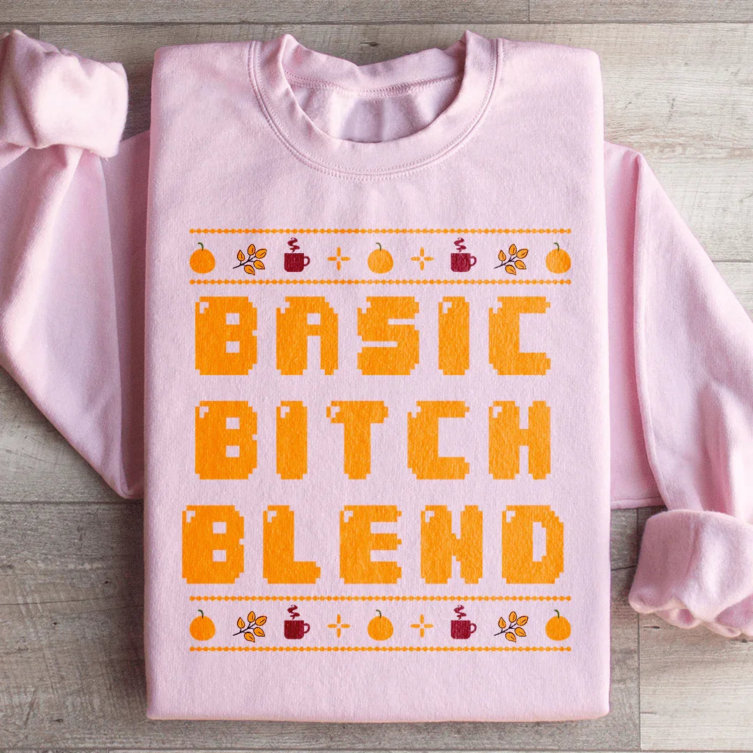 \"Basic Bitch Blend\" – Retro Fall Pumpkin Spice Graphic Crewneck