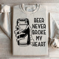 Beer Never Broke My Heart Skull Sweatshirt product image 1