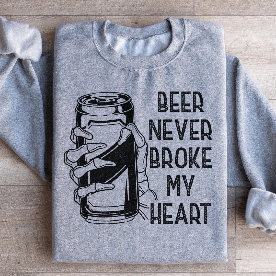 Beer Never Broke My Heart Skull Sweatshirt product image 3