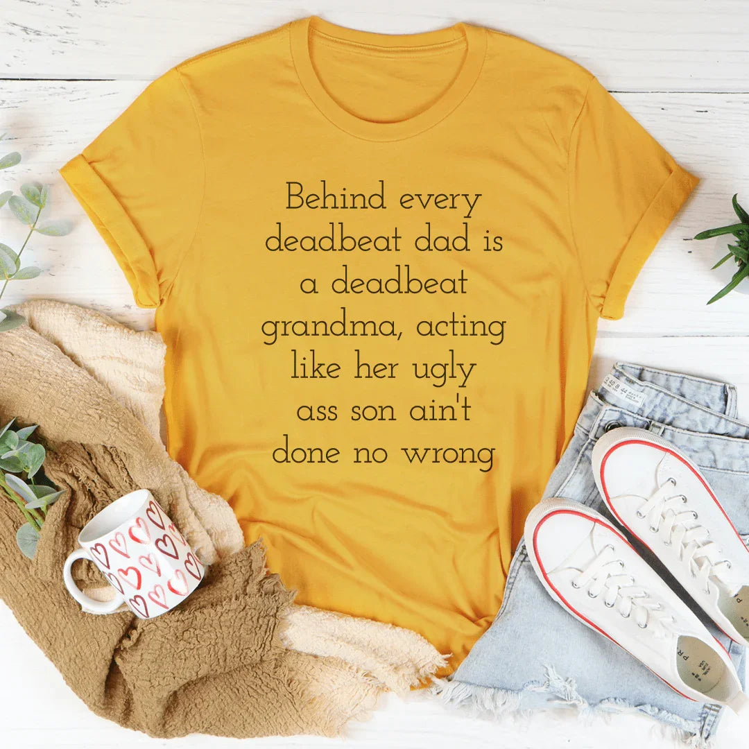 Petty Family Quote Crewneck Tee – "Behind Every Deadbeat product image 4