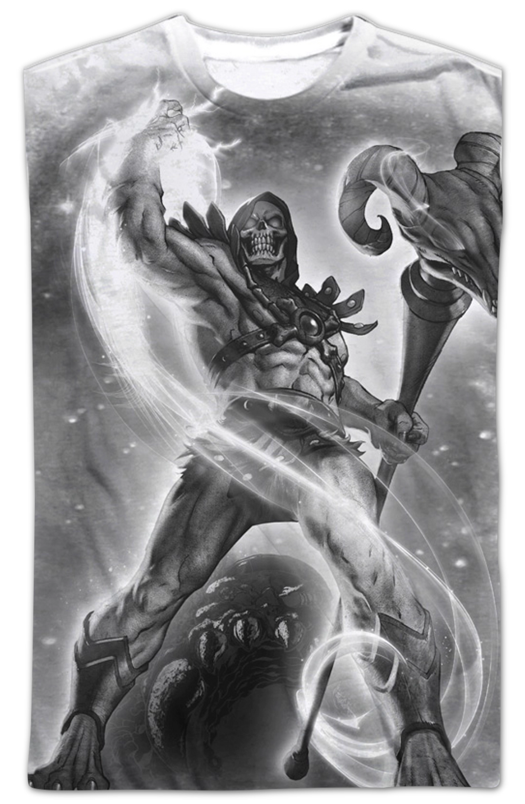 Black and White Skeletor Masters of the Universe T-Shirt product image 2