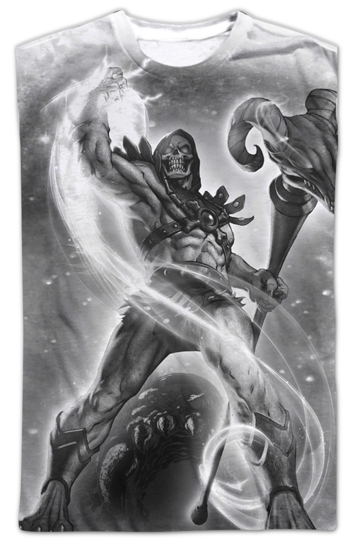 Black and White Skeletor Masters of the Universe T-Shirt product image 2