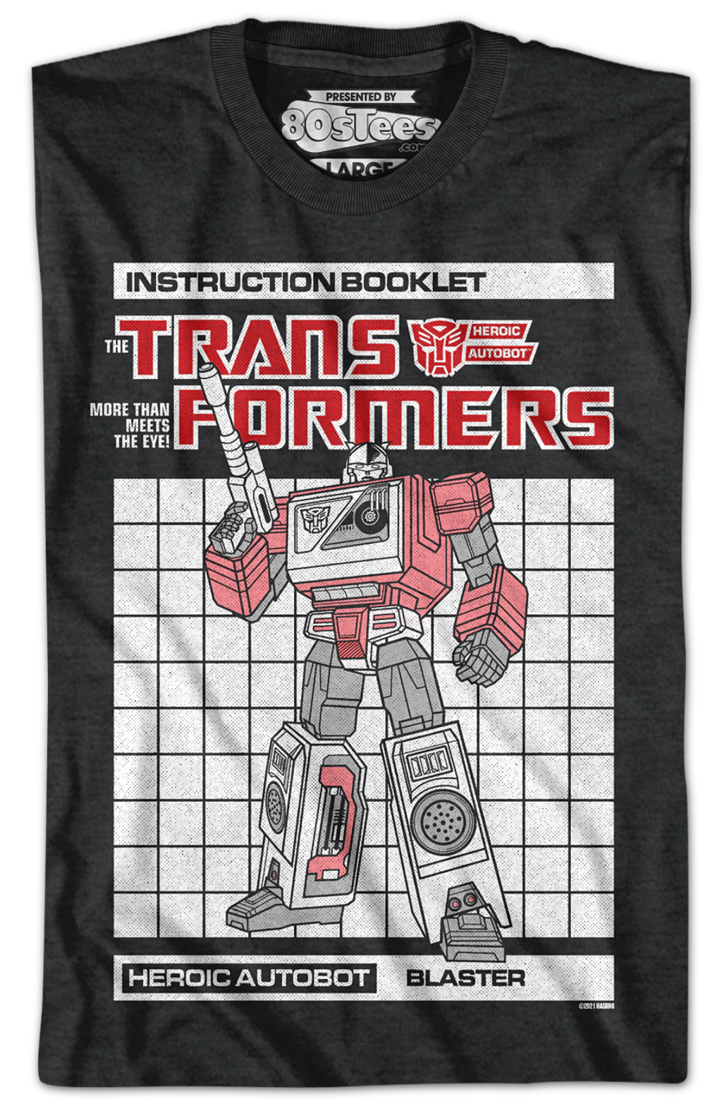 Blaster Instruction Booklet Transformers T-Shirt product image 2