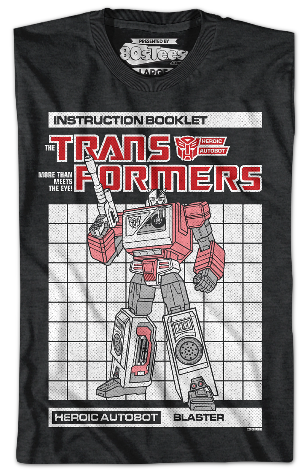 Blaster Instruction Booklet Transformers T-Shirt product image 2