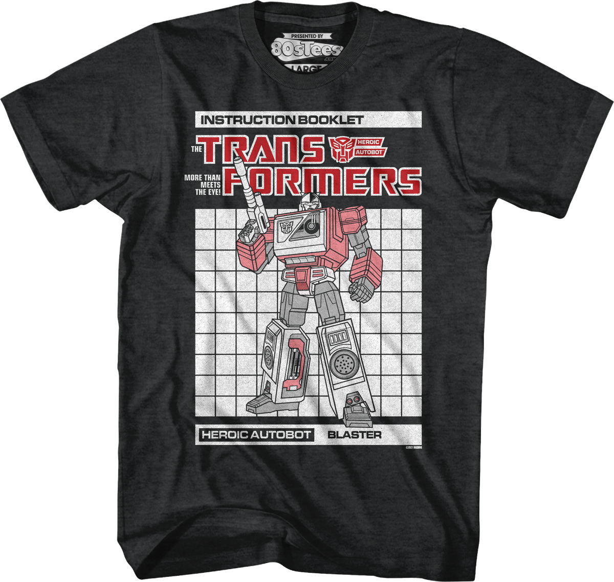 Blaster Instruction Booklet Transformers T-Shirt product image 1