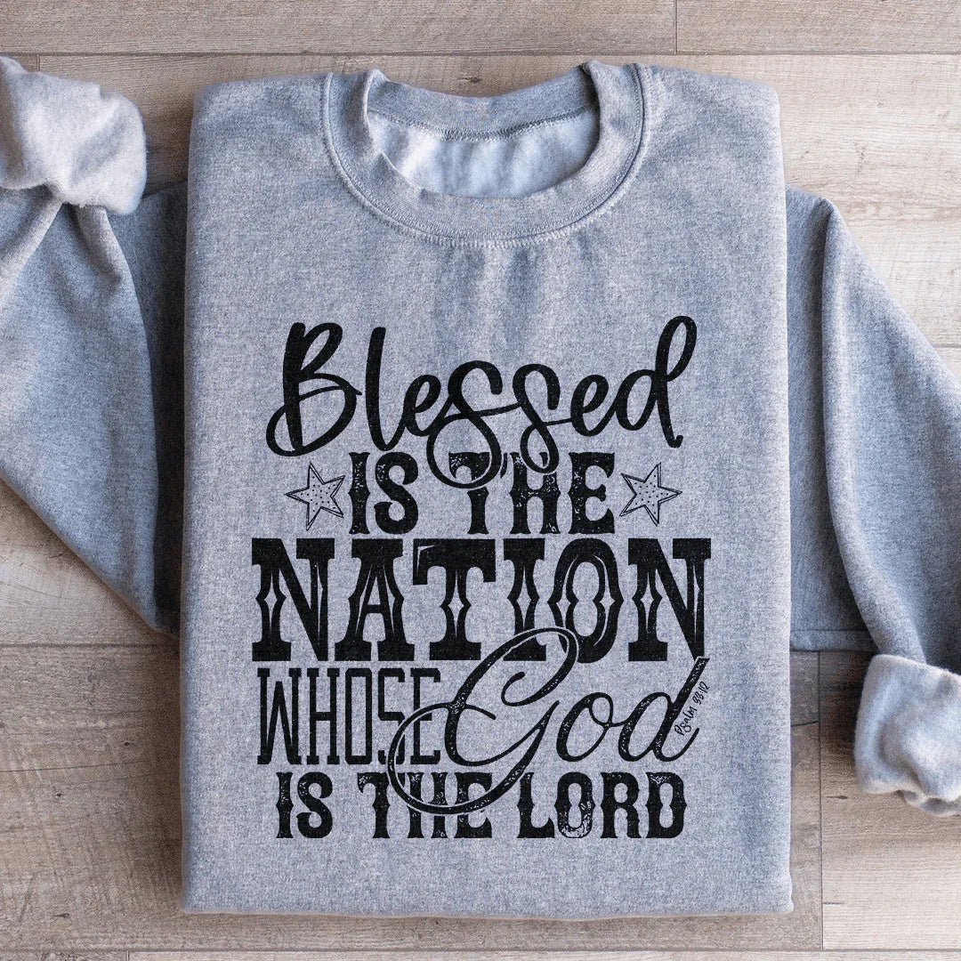 Blessed Is The Nation Whose God Is Lord Sweatshirt product image 2