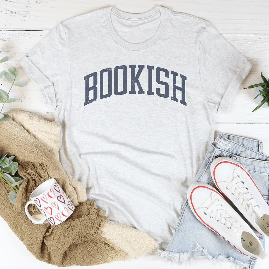 Minimalist Book Lover Top – "Bookish" Retro Serif Graphic product image 3