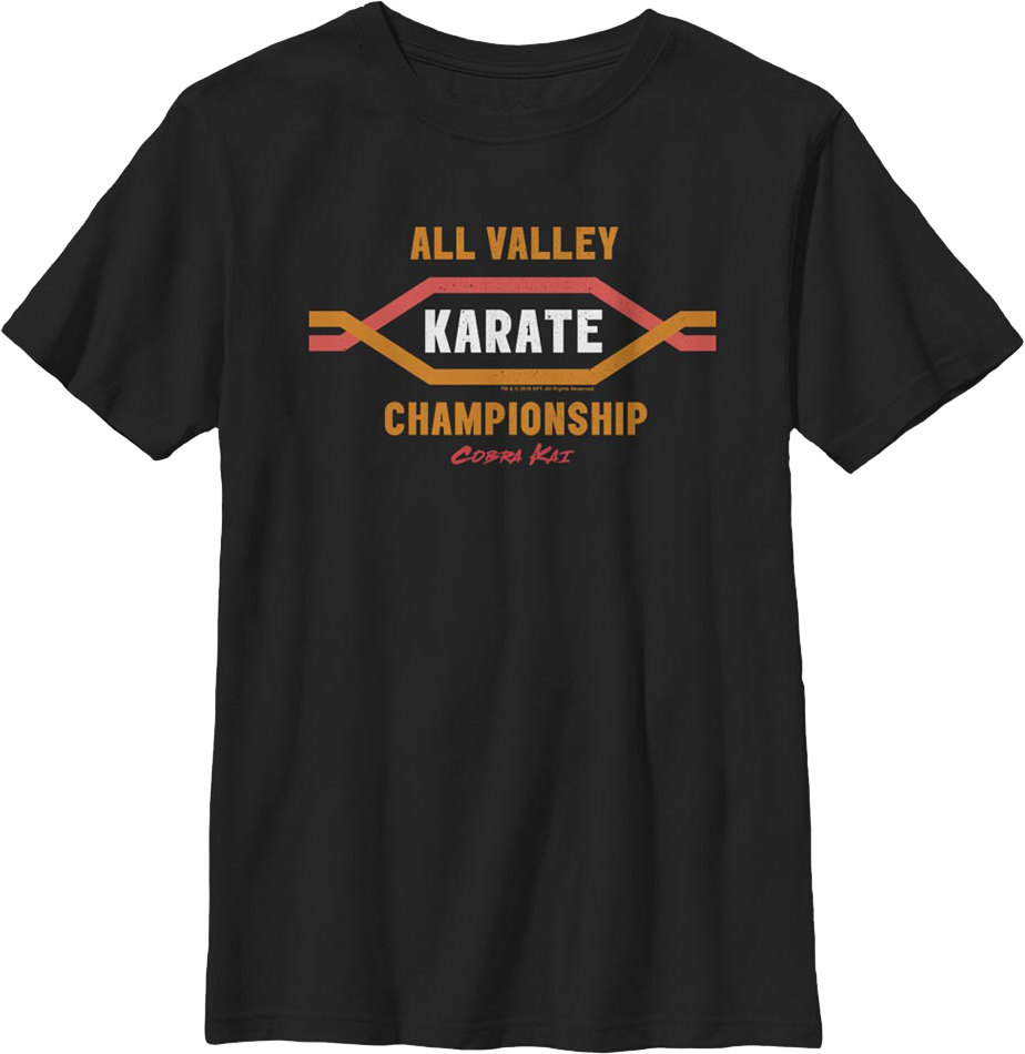 Boys Youth All Valley Karate Championship Cobra Kai Shirt product image 1