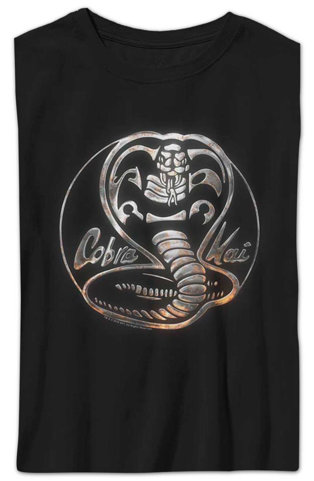 Boys Youth Faux Chrome Logo Cobra Kai Shirt product image 2