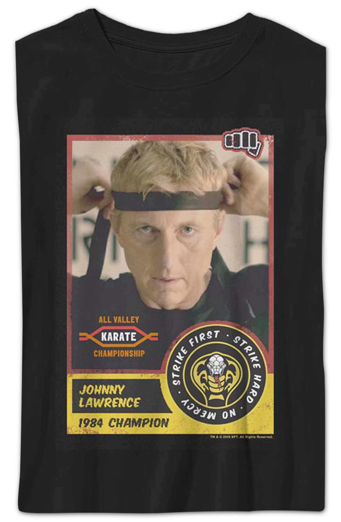 Boys Youth Johnny Lawrence Trading Card Cobra Kai Shirt product image 2