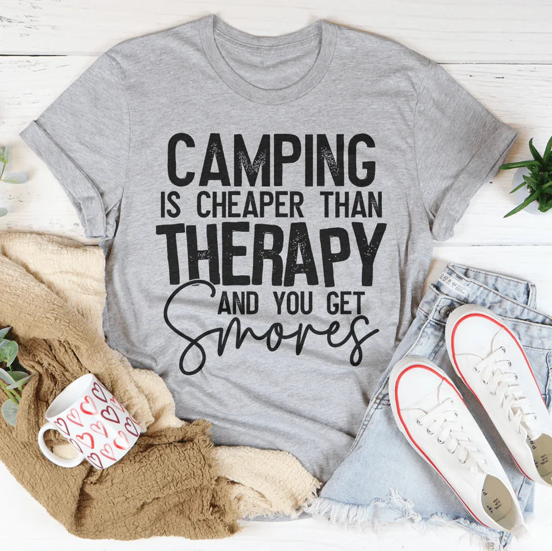 Camping Is Cheaper Than Therapy And You Get Smores Tee product image 3
