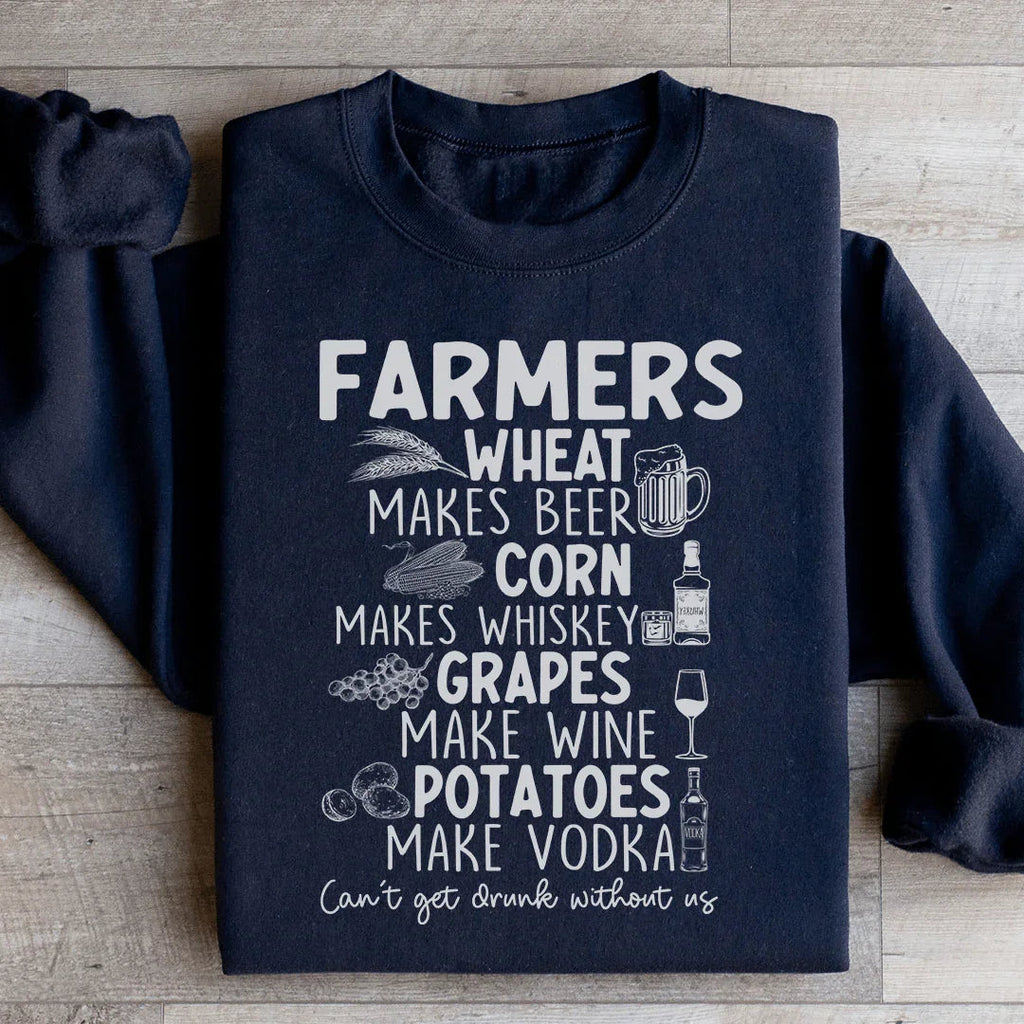 Can't Get Drunk Without Farmers Sweatshirt product image 2