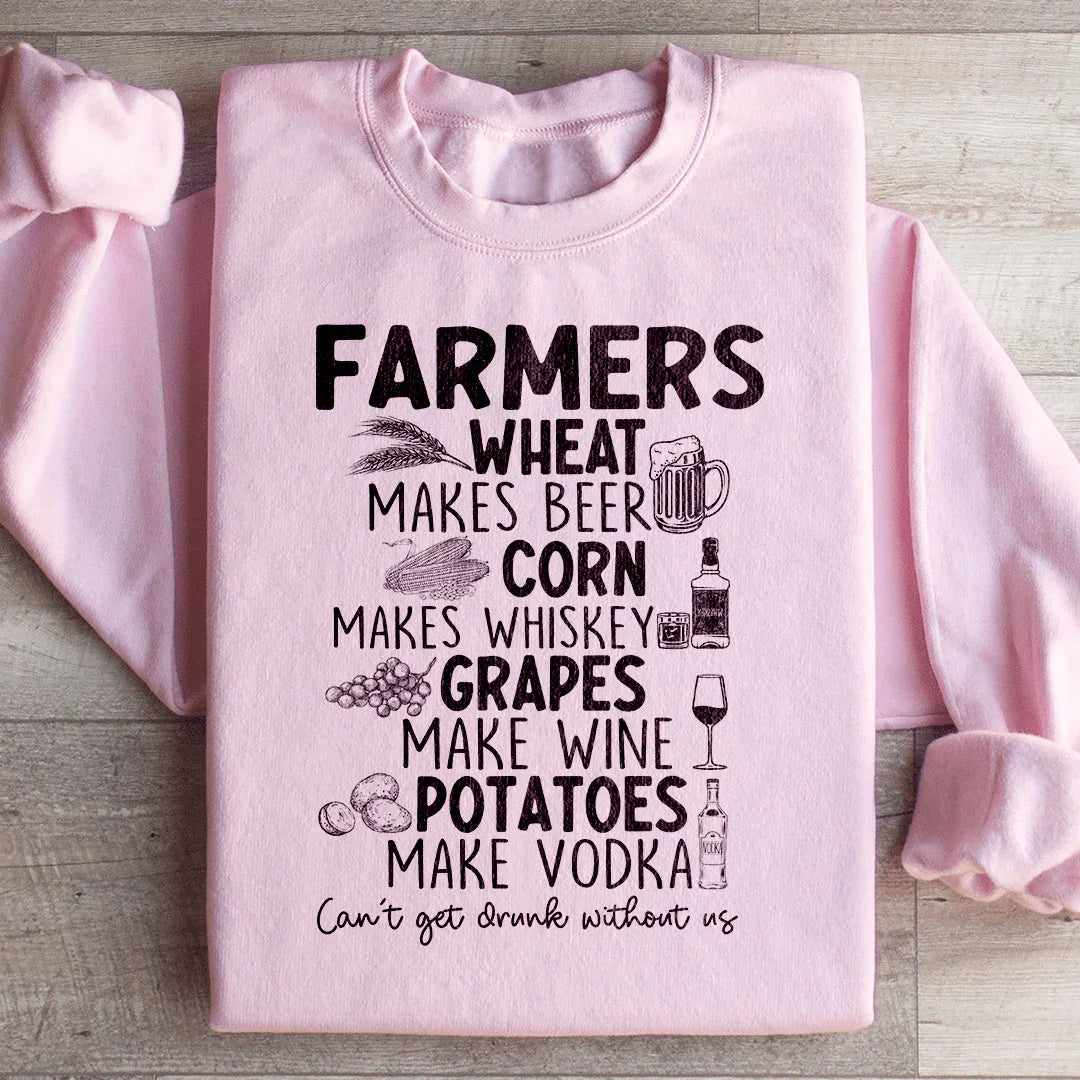 Can't Get Drunk Without Farmers Sweatshirt product image 4