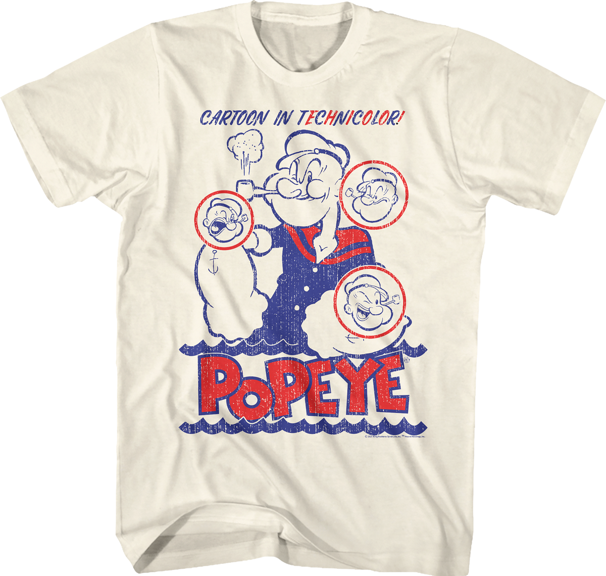 Cartoon In Technicolor Popeye T-Shirt product image 1