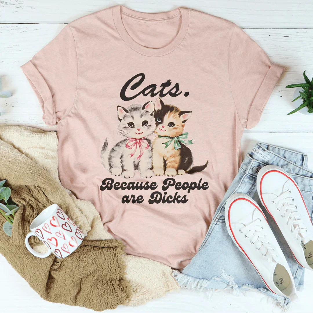 Cats Because People Are D* Tee product image 4