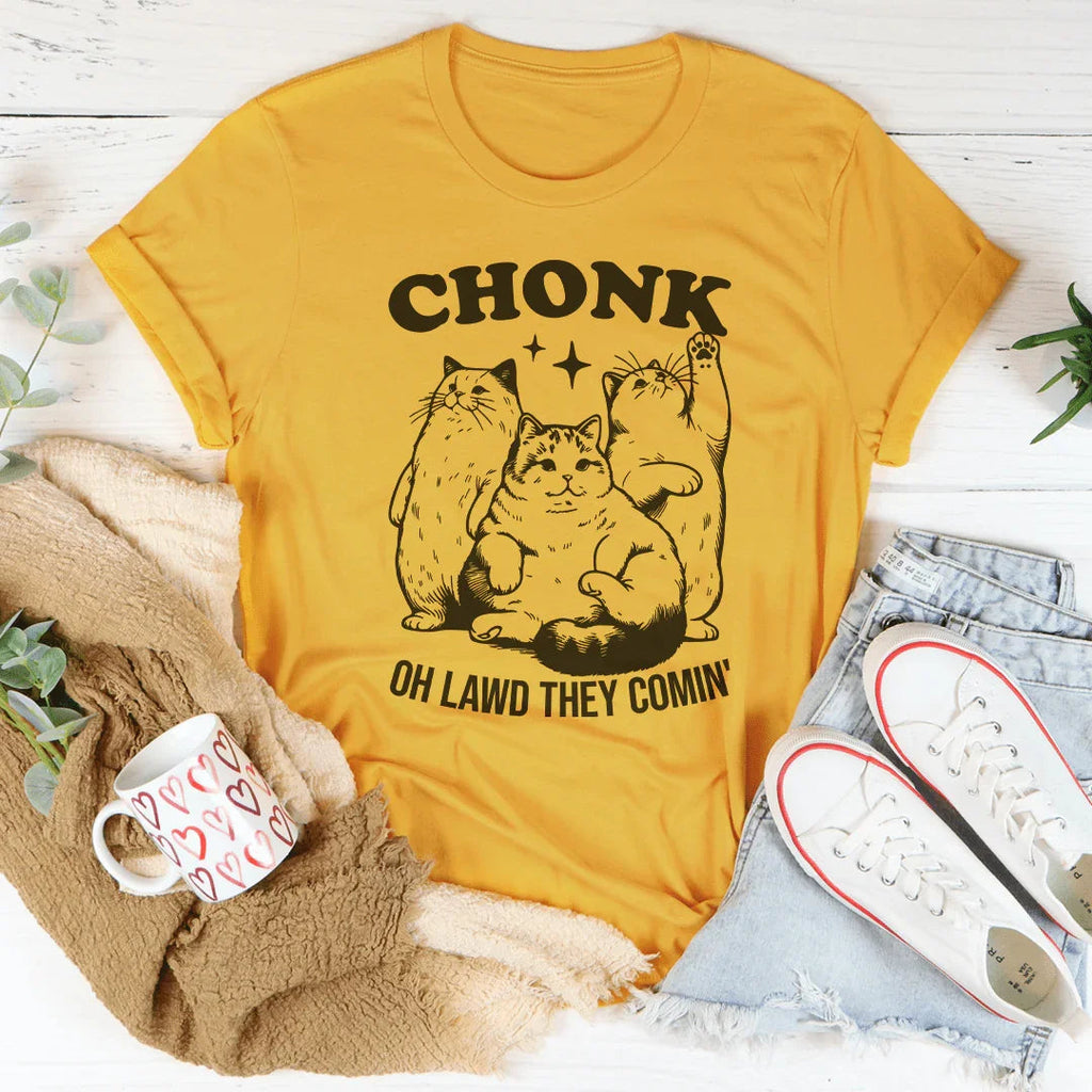 Chonk Oh Lawd They Comin Tee product image 5