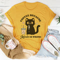 "Coffee Because Murder Is Wrong" – Sarcastic Black Cat product image 1