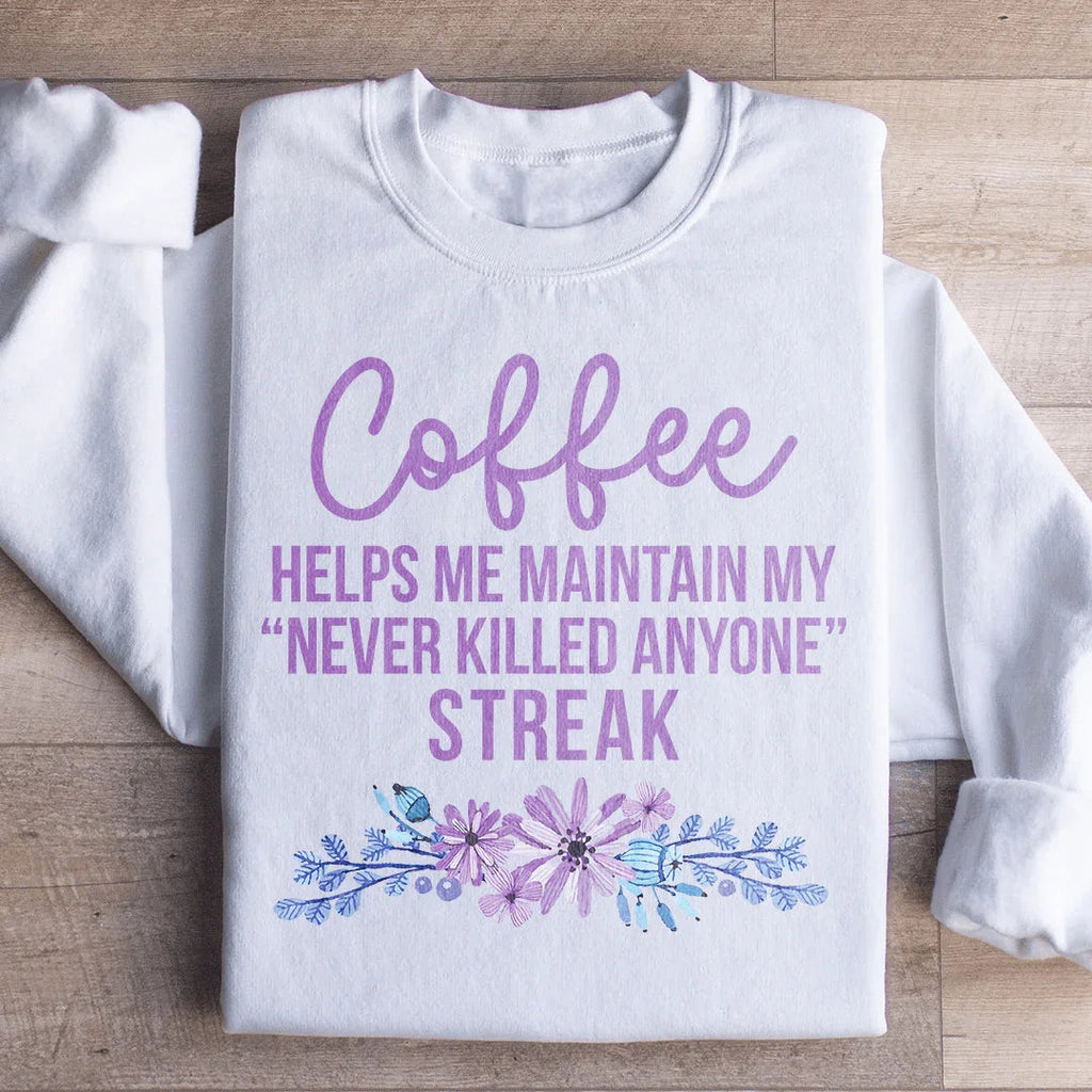 Coffee Helps Me Sweatshirt product image 1