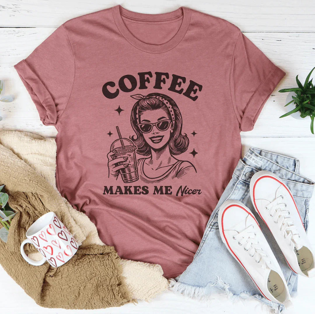 Coffee Makes Me Nicer Tee product image 3