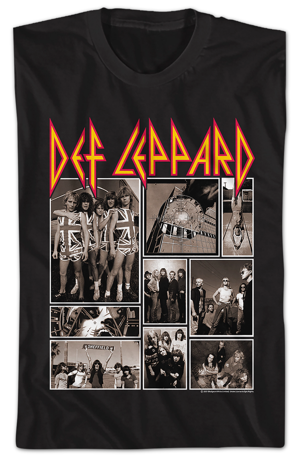 Black and White Collage Def Leppard T-Shirt product image 2