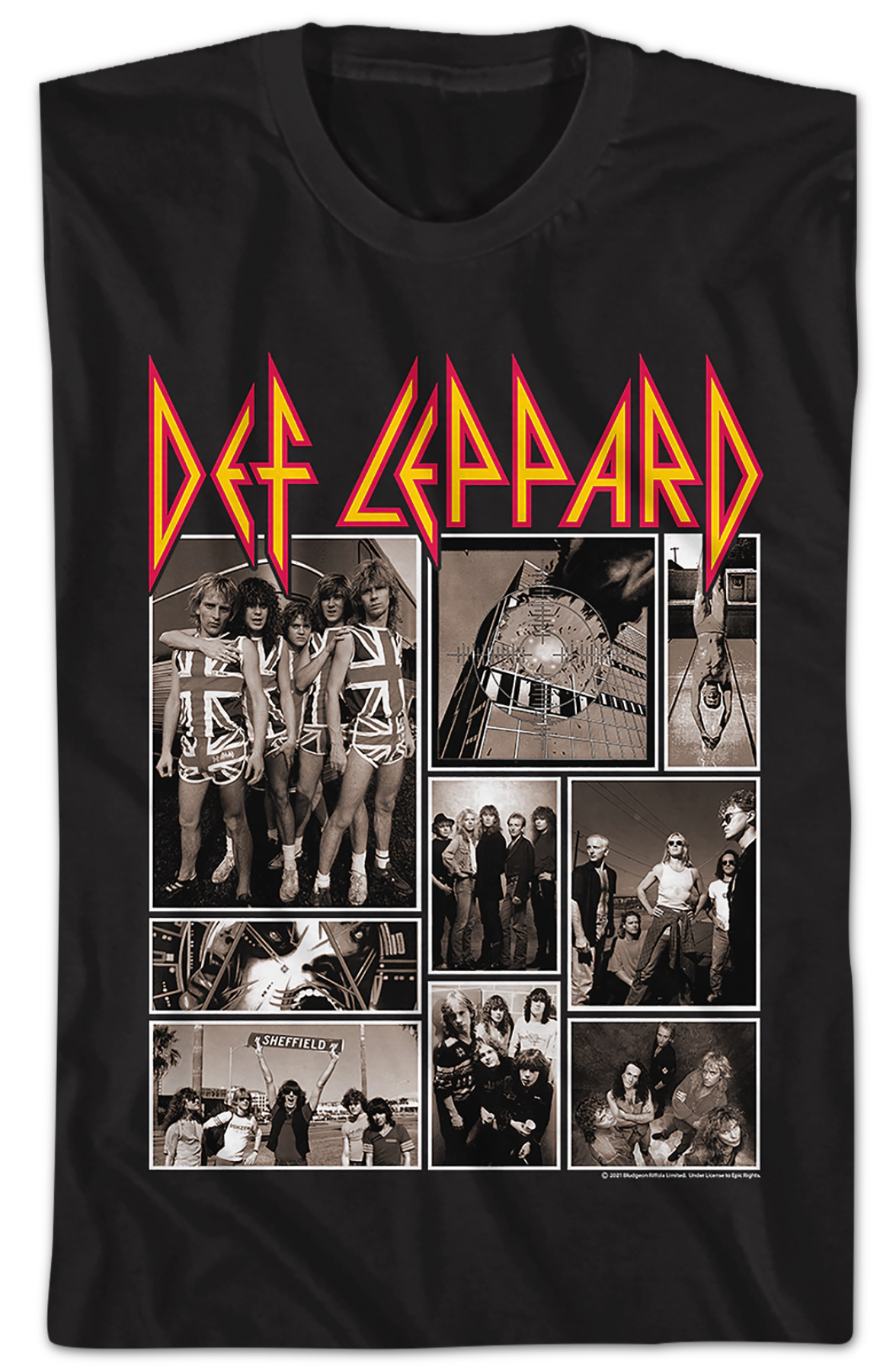 Black and White Collage Def Leppard T-Shirt product image 2