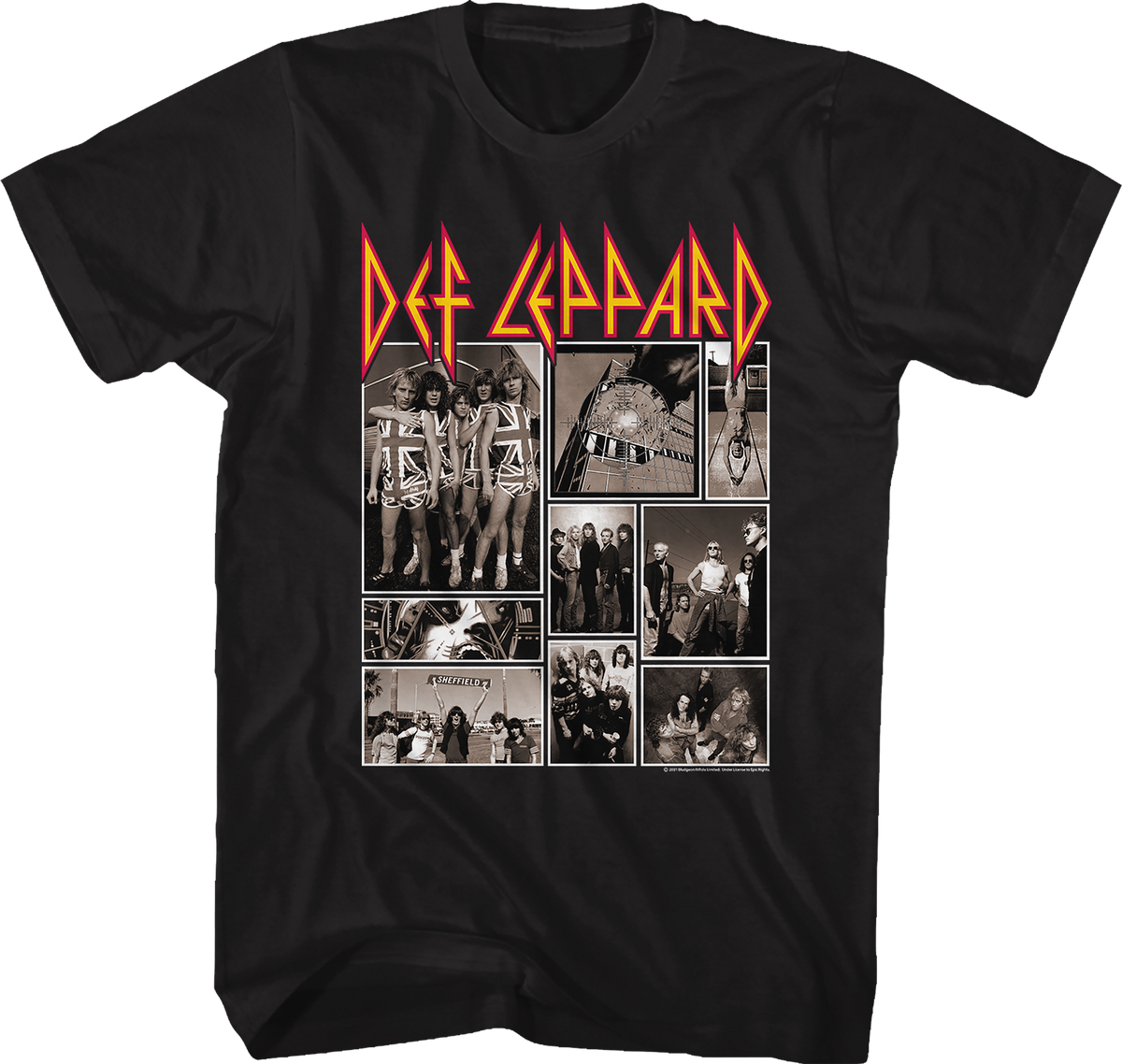 Black and White Collage Def Leppard T-Shirt product image 1