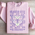 Inspirational Retro Butterfly Fleece – \"Created With A product image 1
