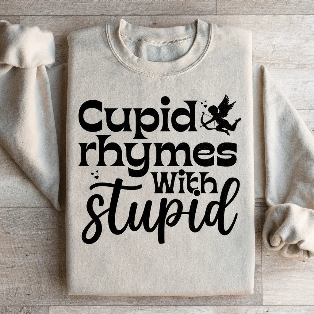 \"Cupid Rhymes With Stupid\" – Sarcastic Anti-Valentine product image 2