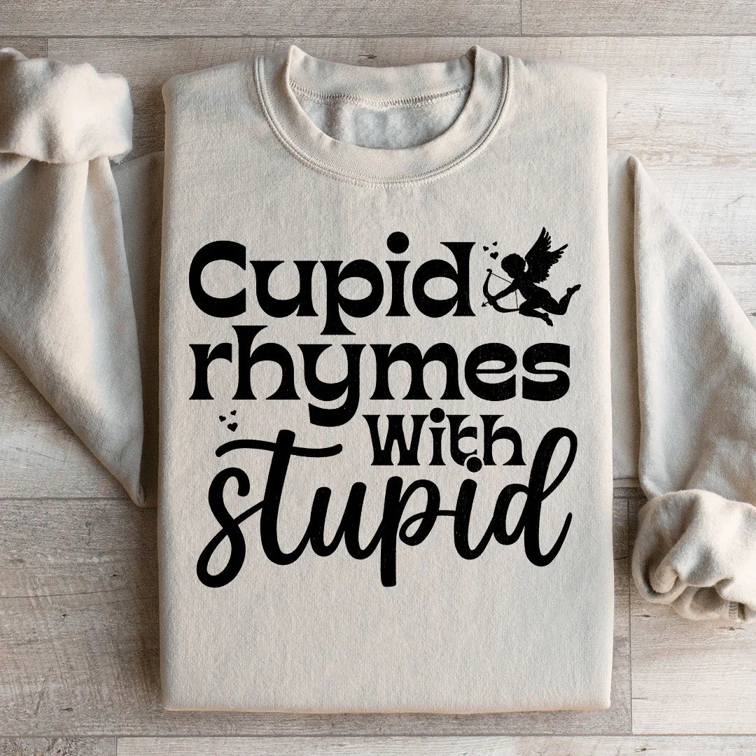 \"Cupid Rhymes With Stupid\" – Sarcastic Anti-Valentine product image 2