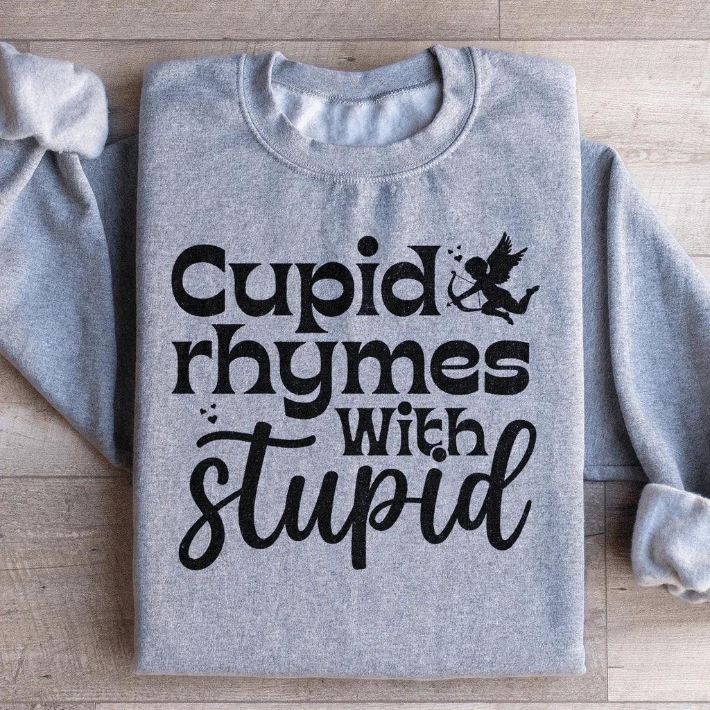 \"Cupid Rhymes With Stupid\" – Sarcastic Anti-Valentine product image 3