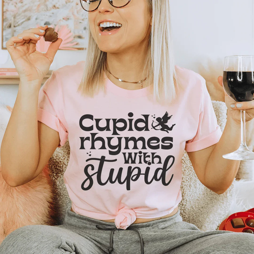 Cupid Rhymes With Stupid Tee product image 1
