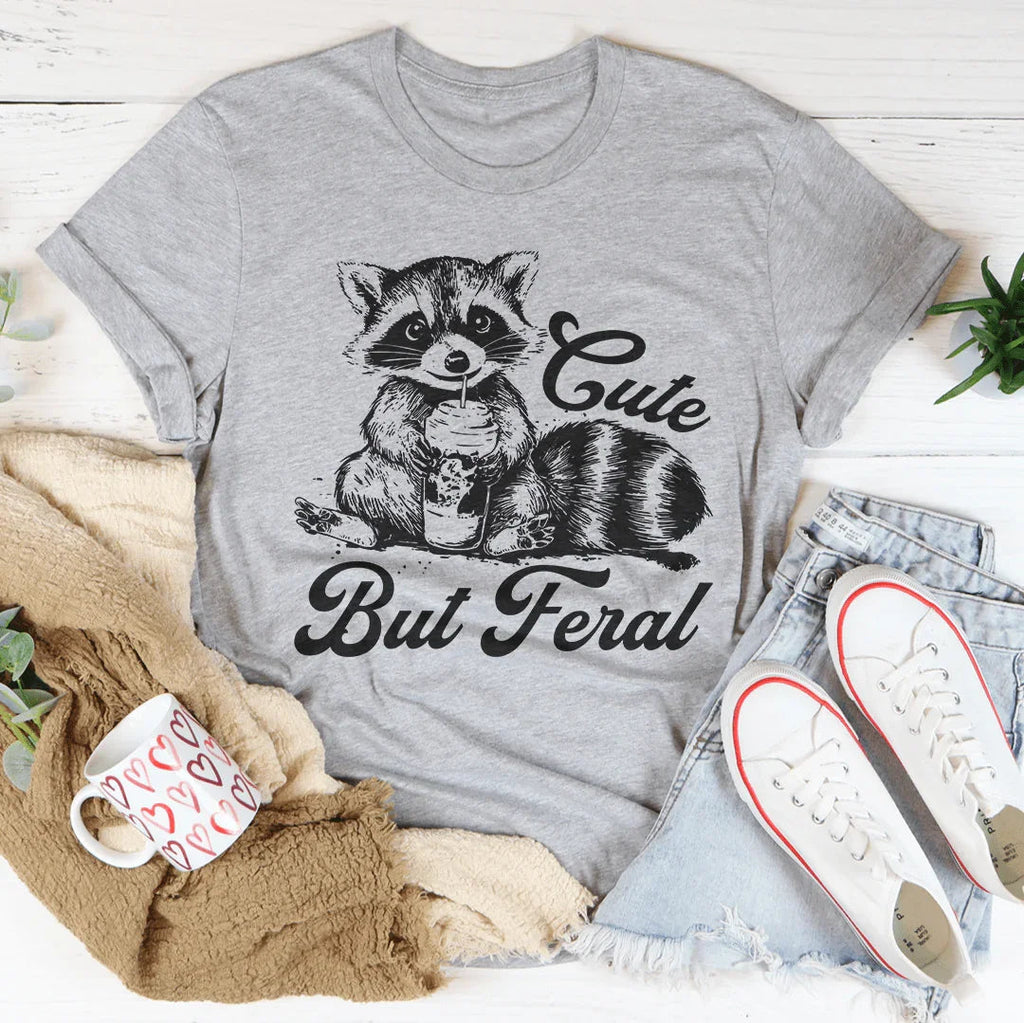 Cheeky Feral Quote Short-Sleeve Tee – "Cute But product image 1
