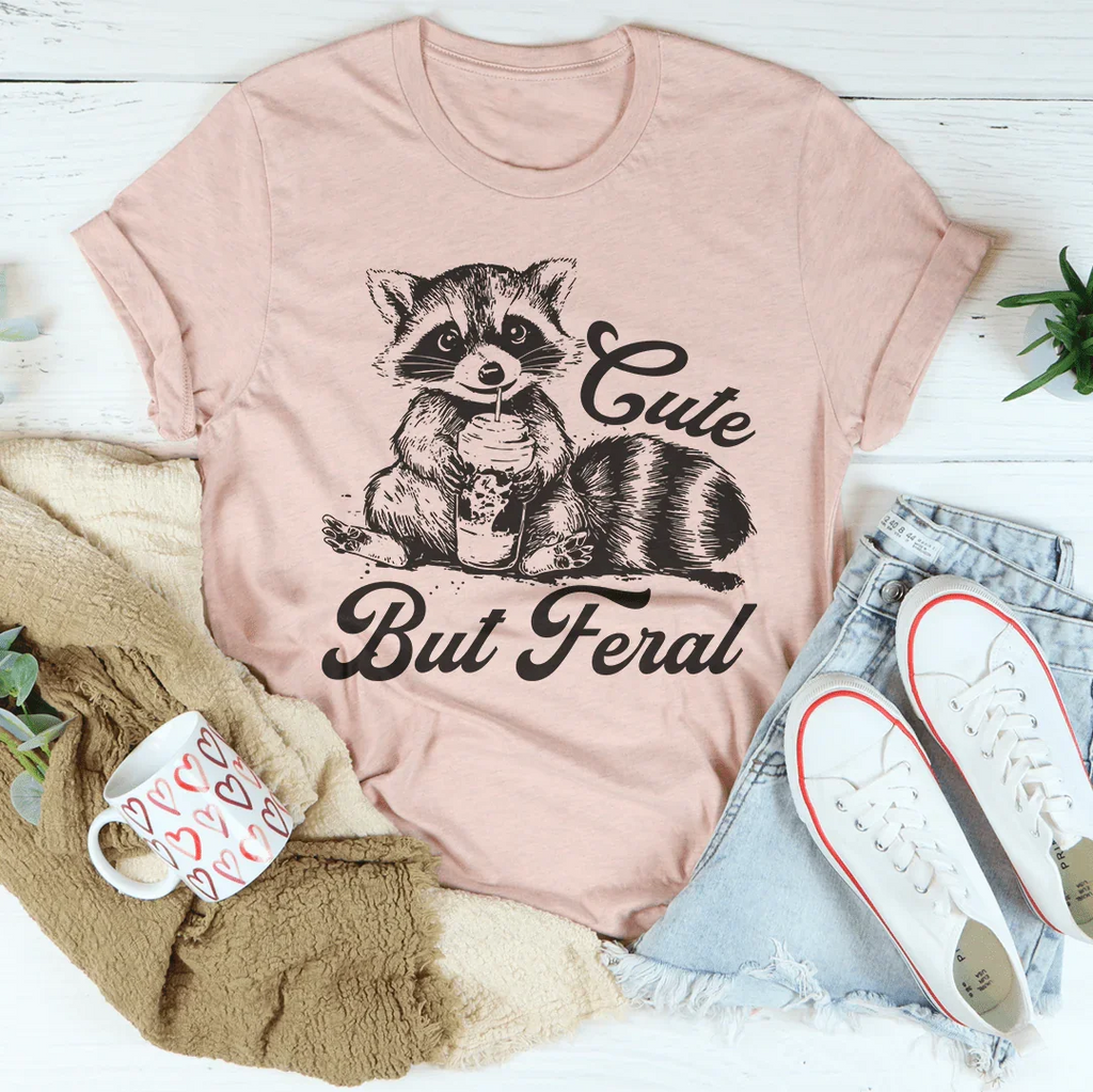 Cheeky Feral Quote Short-Sleeve Tee – "Cute But product image 2