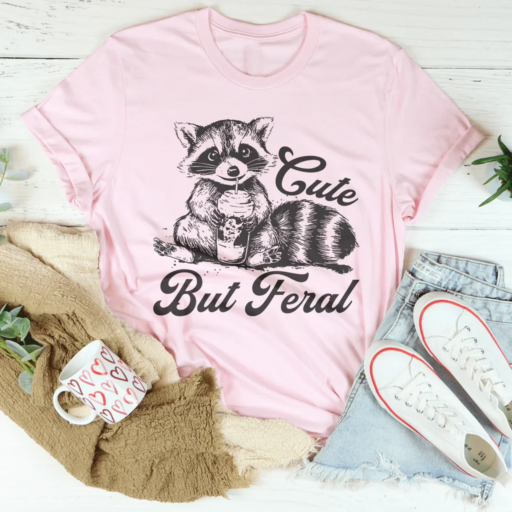 Cheeky Feral Quote Short-Sleeve Tee – "Cute But product image 3